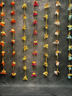 Long net & Gold Gota Dangler Strings Wall Hanging Decor - Pack of 4 Strings