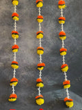 Sunset Marigold & Rajnigandha Dangler Pair