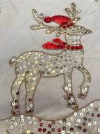 Embroidered Christmas Tree Skirt .