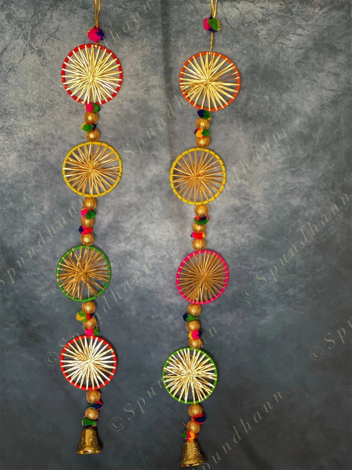 Chakri Colorful Long Wall Hanging Set of 2