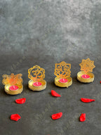 Shadow Tea Light Candle Holders - Ganesh /Maa Durga / Om