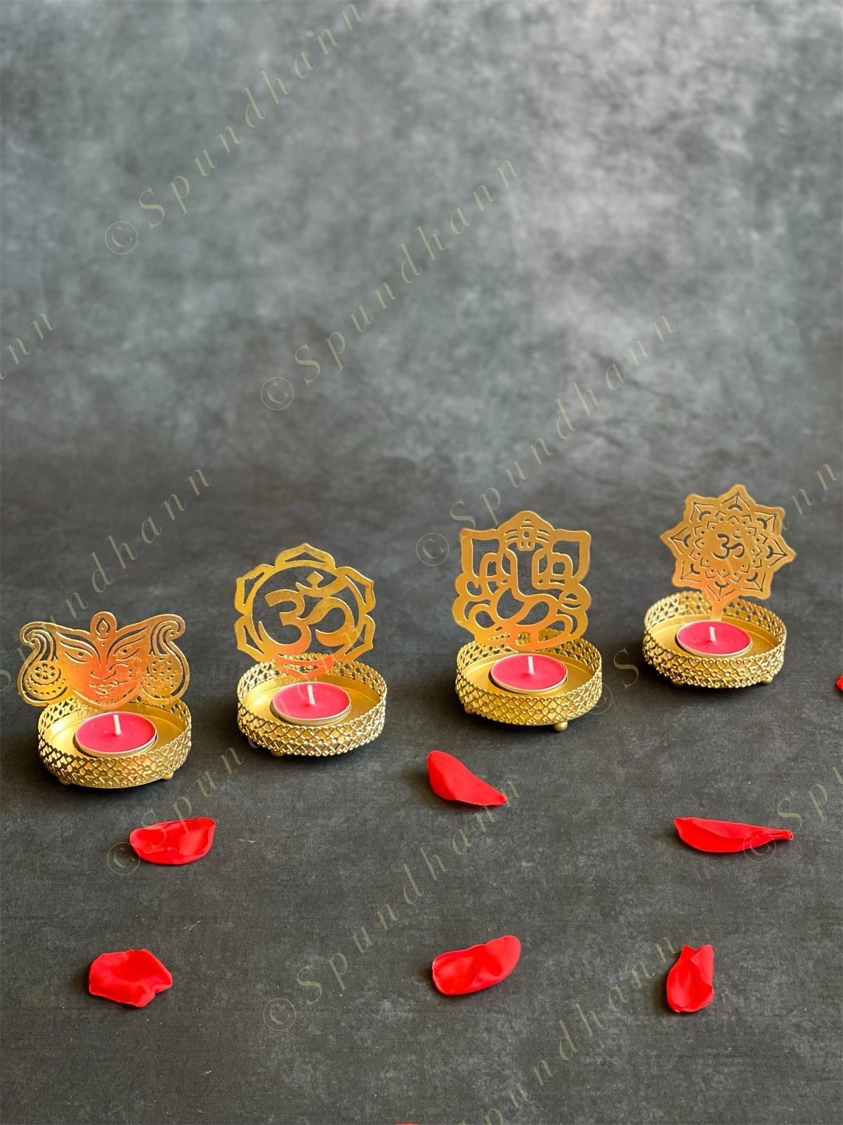 Shadow Tea Light Candle Holders - Ganesh /Maa Durga / Om