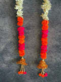 Chameli, Gota & Pom Pom Dangler Set of 2