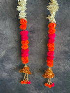 Chameli, Gota & Pom Pom Dangler Set of 2