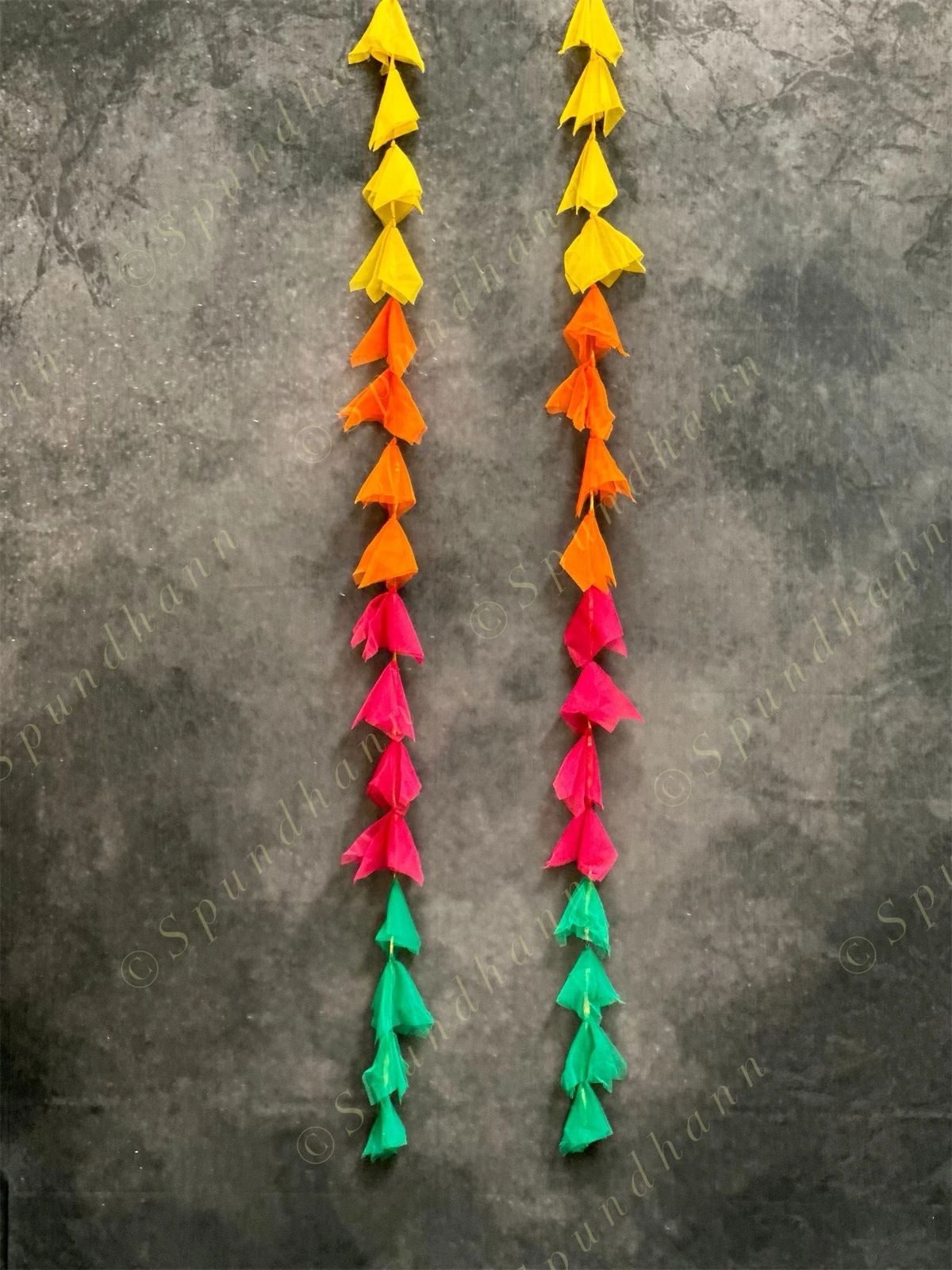 Soft Net Multicolor Long Danglers Pack of 4 Strings