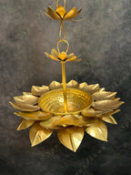 Hanging Sunflower Urli With Flower Chain