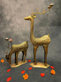 Deer Figurine Tea Light Holder Pair