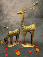Deer Figurine Tea Light Holder Pair