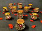 Fancy Votive Cylinder Shadow Tea Light Holder (Cutwork)