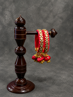 Silk Thread Kundan Bangles Pair (Open)