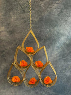 Modern 6 Drop Shaped Hanging Tea Light Holders