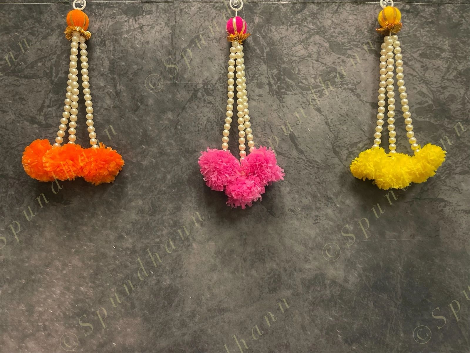 Marigold & Pearl String Dangler with ball