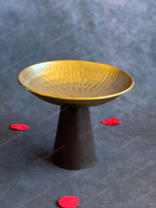 Hammered Gold Elevated Metal Dry Fruit Bowl