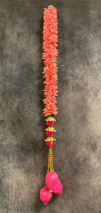 Pink Chameli & Lotus Bud with Pearl & pom pom