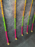 Multi Color Pom Pom & Bell Dangler