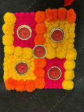 Sathiya Shape Colorful Pom Pom Tea Light Holder