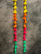 Soft Net Multicolor Long Danglers Pack of 4 Strings