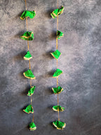 Solid Color Silk & Triangle Gota Dangler - Pack of 4 Strings
