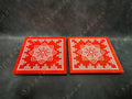 Rangoli Wooden Stand Pair