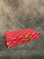 Rectangular Criss Cross Gold Gotapatti Gift Box Only