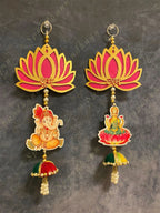 Laxmi Ganesh Shubh Labh Dangler Set of 2