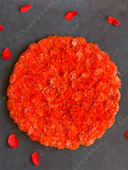 Marigold Circular Flower Placemat with Wood Base