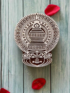 Kathakali Dancer Wooden Block Wall Hanging Decor