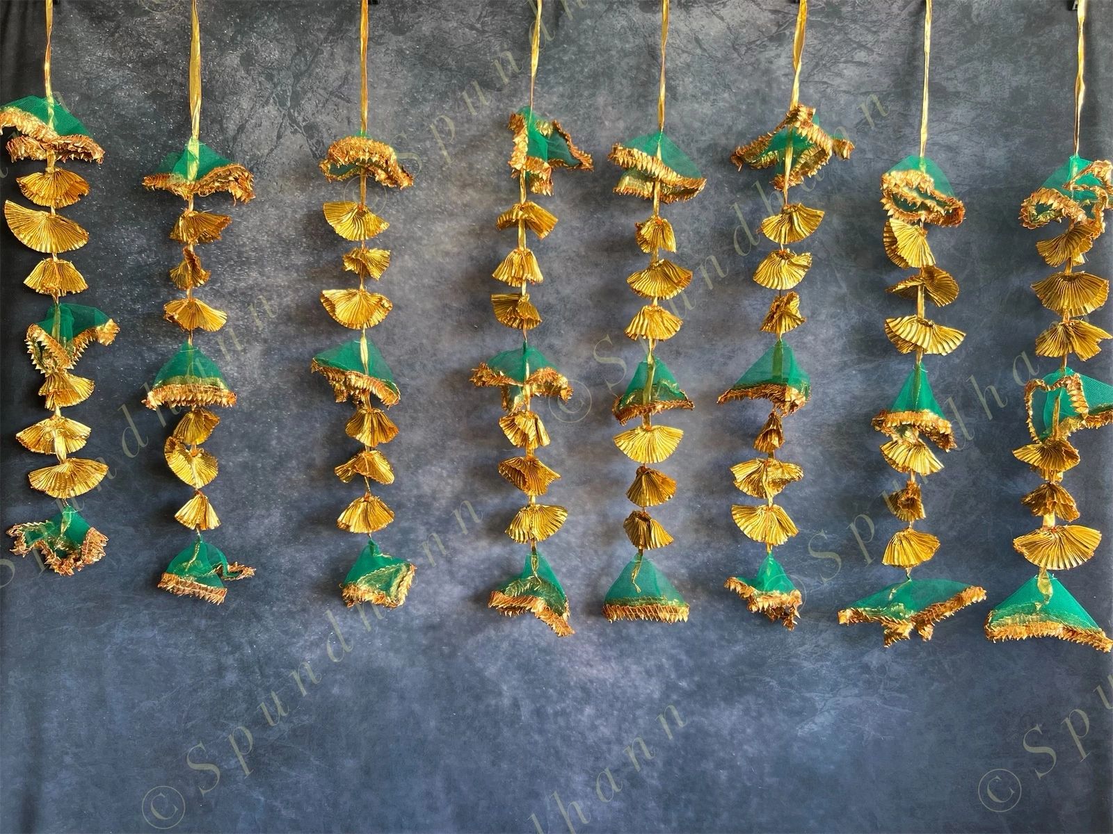 Short Net & Gold Gota Dangler Strings Decor - Pack of 4 Strings