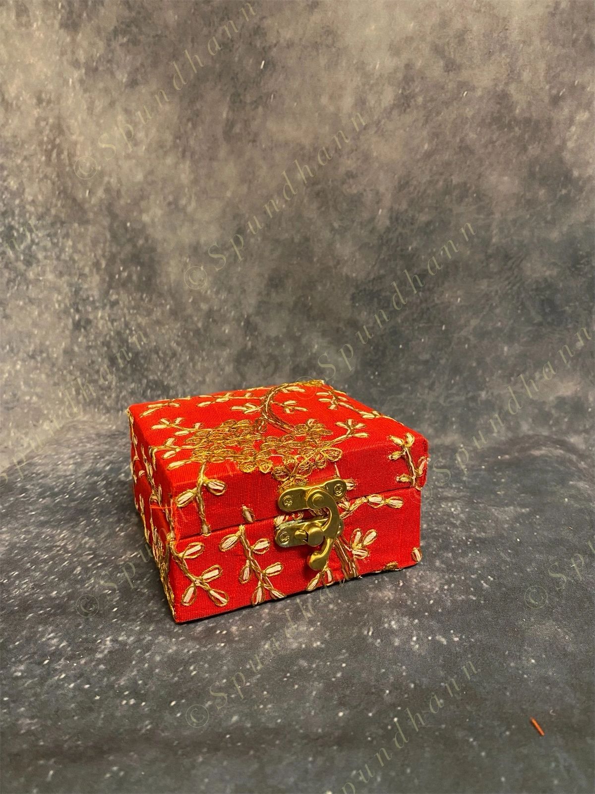 Square Floral Embroidered Gift Box Only