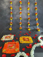 Sunset Marigold & Rajnigandha Dangler Pair