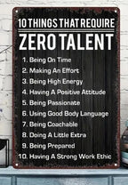 Motivational Quote Metal Tin Sign