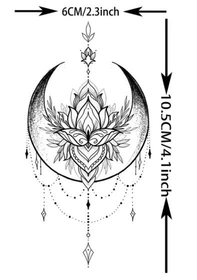 BlackTemporary Tattoo Sticker for Women - Henna / Mehndi 5 sheets set