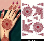 Fashion Style Temporary Tattoo Sticker for Women - Henna / Mehndi