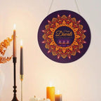 Happy Diwali Festival Of Lights Wooden Hanging Sign
