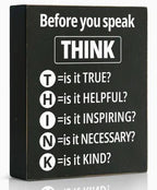 Think Before Speak Work Desk Decor