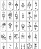 Red Flower Forehead Tattoo Sticker for Women - Bindi