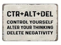 Motivational Wall Art Decor CTRL ALT DEL