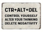 Motivational Wall Art Decor CTRL ALT DEL
