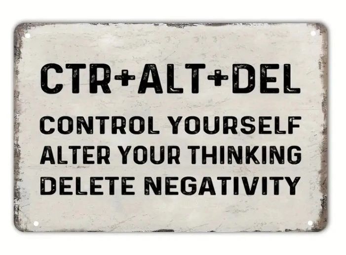 Motivational Wall Art Decor CTRL ALT DEL