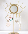 Golden Metal Jewelry Organizer Tower