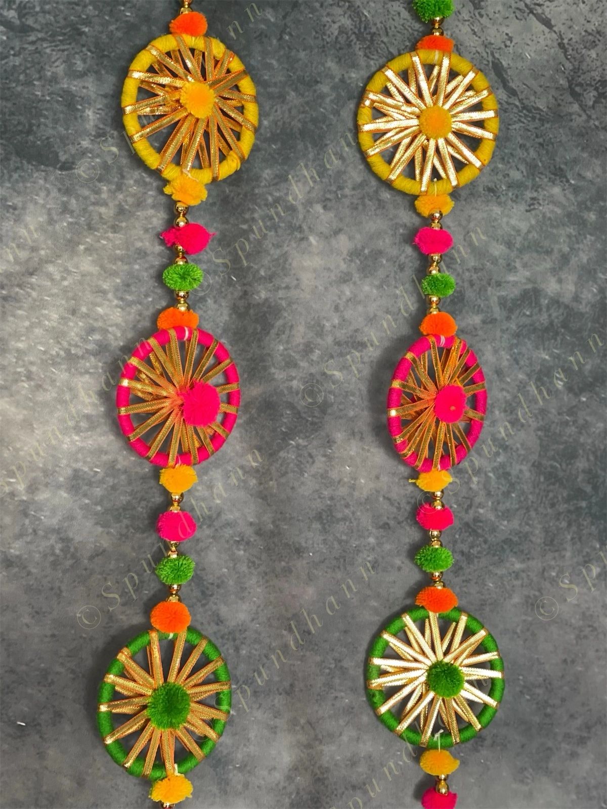Chakri Colorful Long Wall Hanging Set of 2