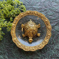 Oxidized Gold Tortoise Plate – Vastu And Prosperity Decor