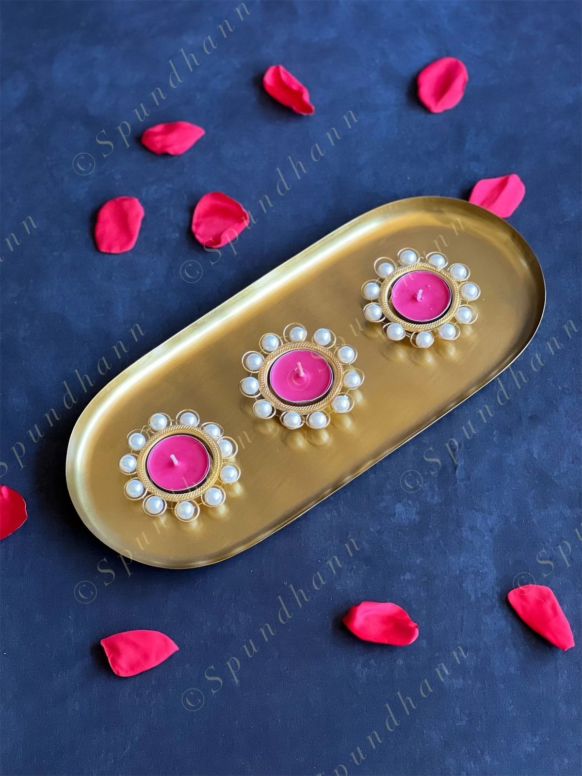 Pearl Tea Light Holder Set of 2