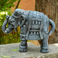 Decorative Earthen Elephant Showpiece - Stone Finish