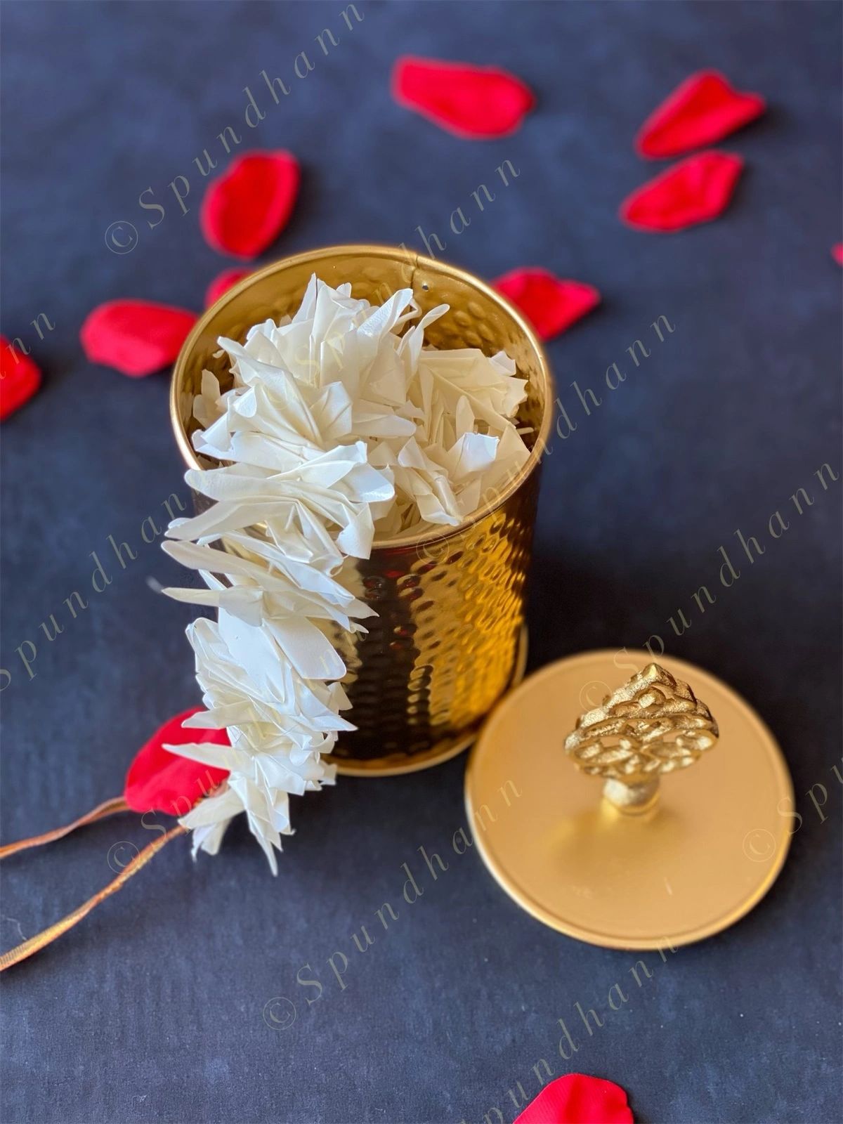 Golden Hammered Canister