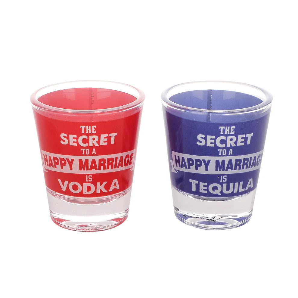 Secret Marriage Shot Glass Set of 2