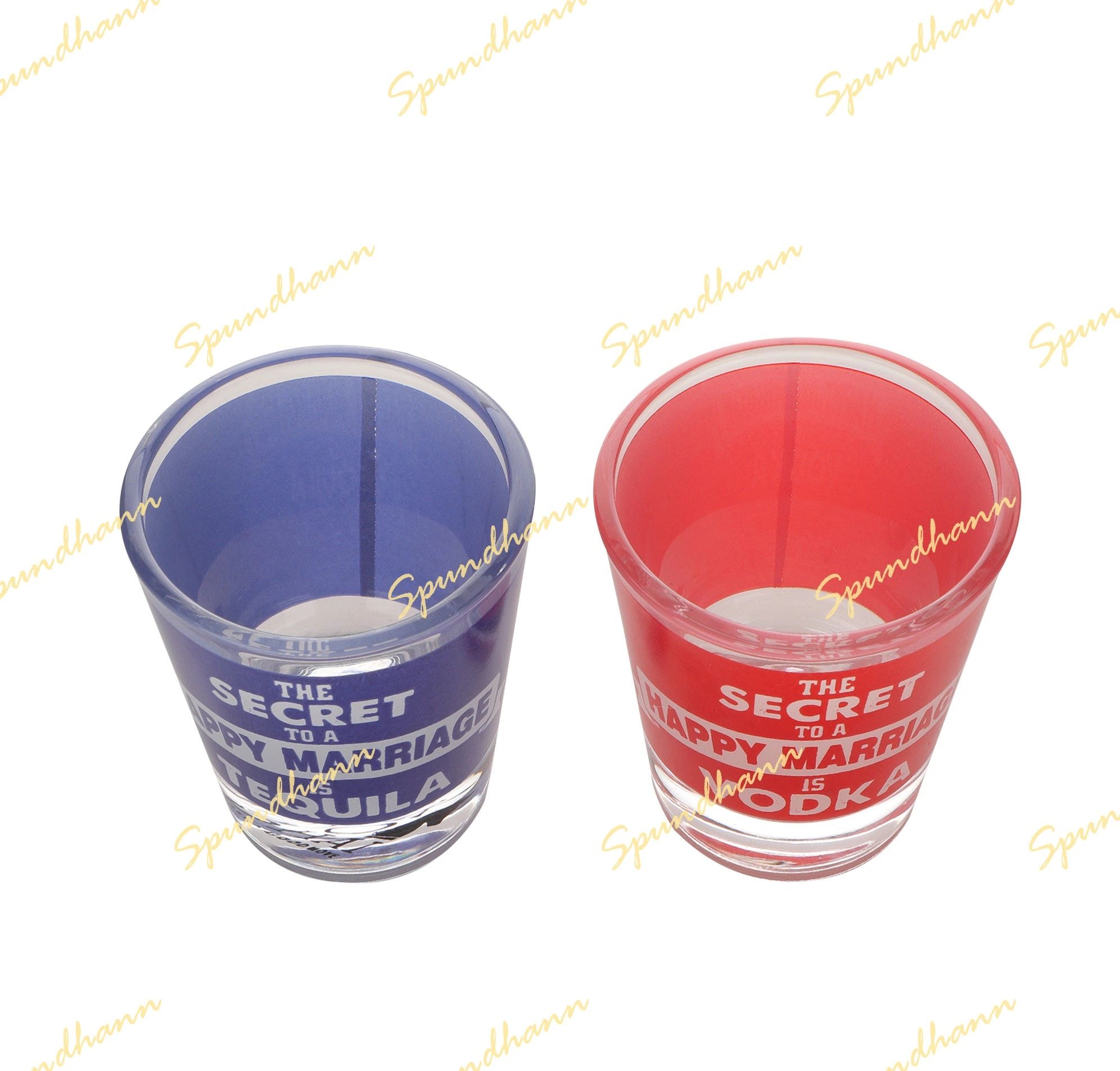 Happy Marriage Shot Glass Set of 2