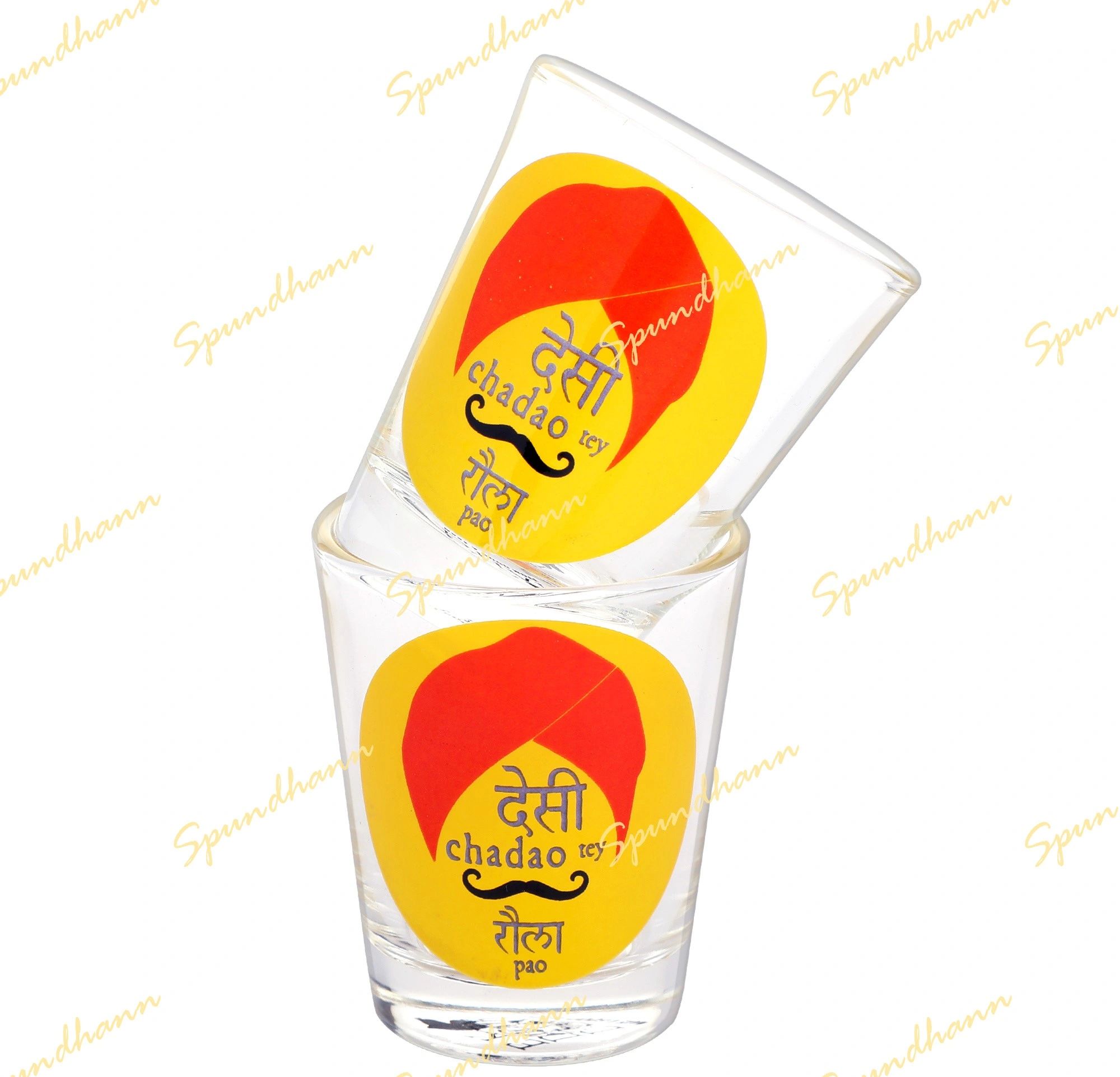 Punjabi Desi Raula Pao Shot Glass Set of 2