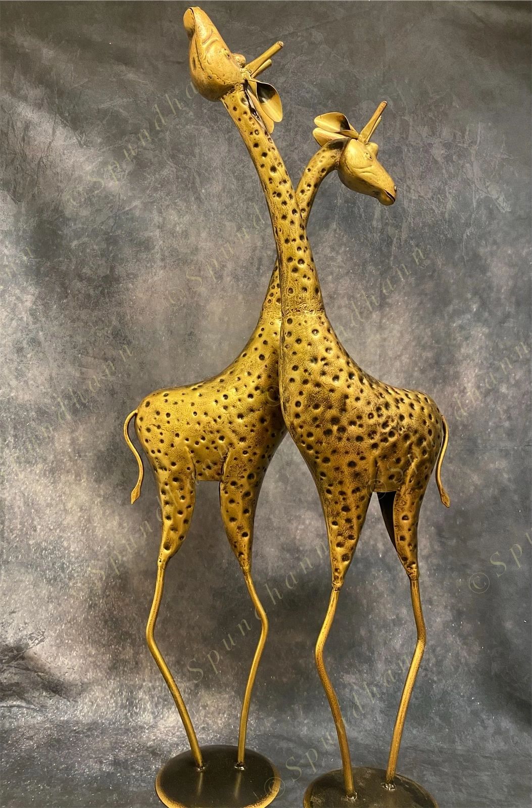 Giraffe Figurine Tea Light Holder Pair