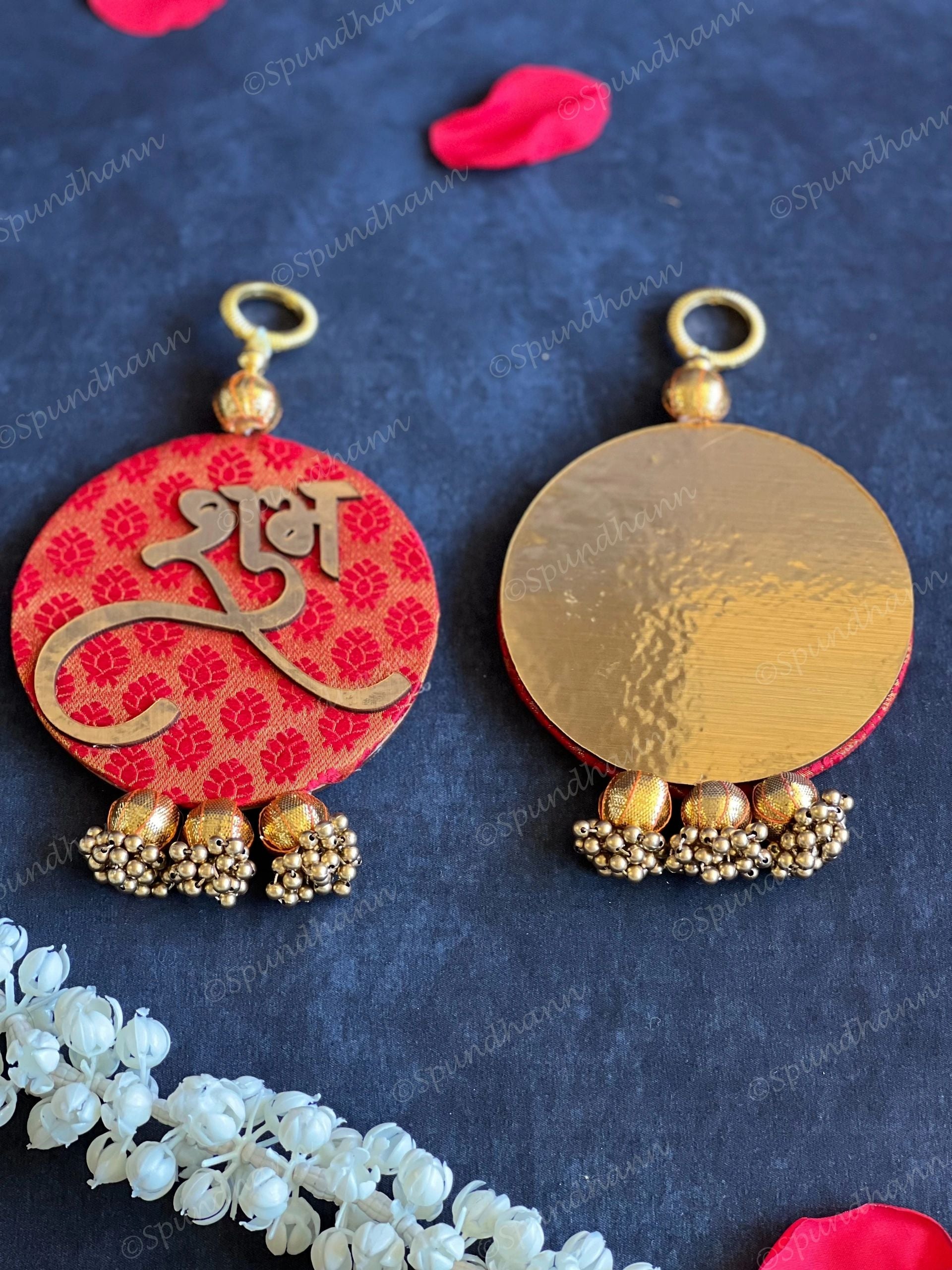 Shubh Labh Hanging Pair with Ghungroos